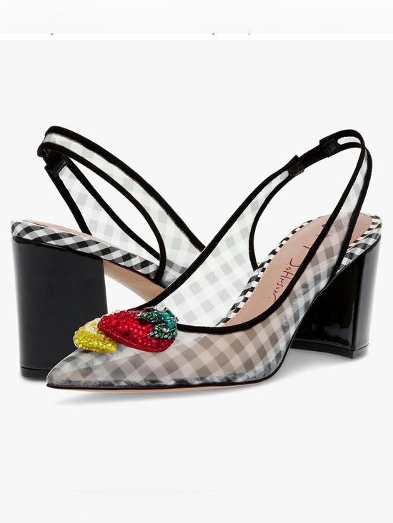 Betsey Johnson Shoes - Betsey Johnson LANEY sling back pumps Size 10  Embellished Fruit Detail